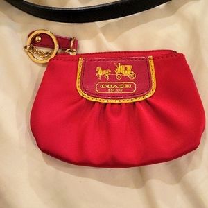 Coach Keychain Change purse magenta